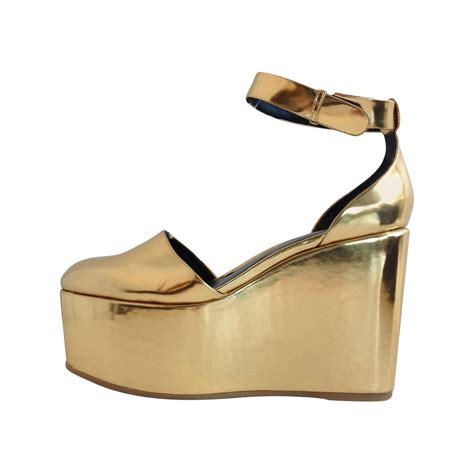 celine gold platforms|Celine Gold Platforms .